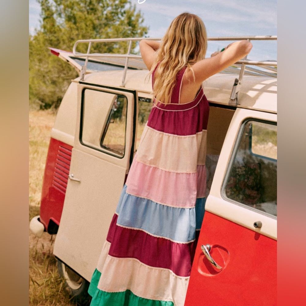 Sézane Eris Striped Maxi Dress | Bohemian - Picture 3 of 11
